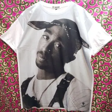 2Pac 프린트 티셔츠 화이트