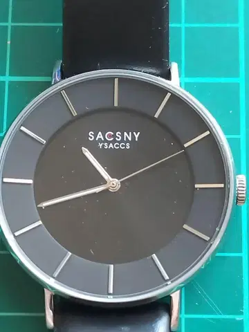 SACSNY SYA-15143 블랙 아날로그 손목시계