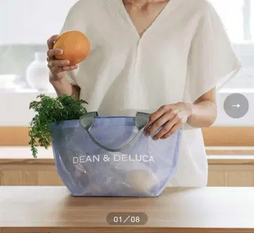 DEAN & DELUCA 메쉬 토트백 라일락 S