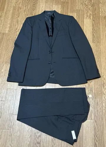 남성용 비즈니스 정장 블랙 스트라이프