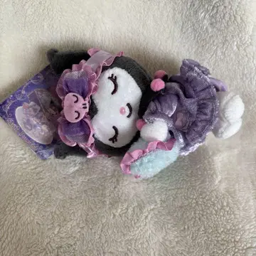 산리오 캐릭터 봉제 인형 보라색 약 20cm