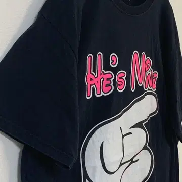 He's Mine 그래픽 티셔츠 네이비 반팔
