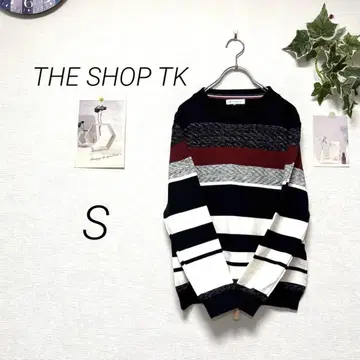 9293 THE SHOP TK 긴팔 보더 니트 S 아크릴 코튼