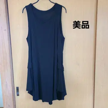 슬리브리스 플레어 튜닉 블랙