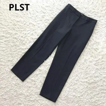 PLST 린넨 블렌드 스틱 팬츠 네이비 L