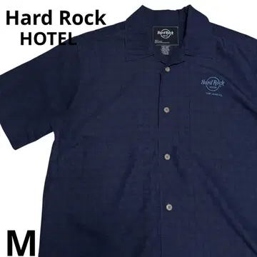 Hard Rock 호텔 올랜도 반팔 셔츠 네이비 M 구제 의류