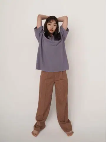 tina:jojun 센터 프레스 스트라이프 팬츠 슬랙스 M