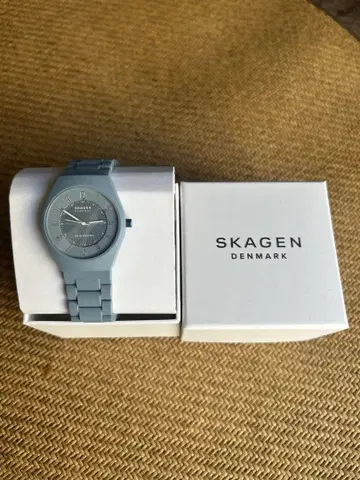 SKAGEN 솔라 구동 손목시계 라이트 블루