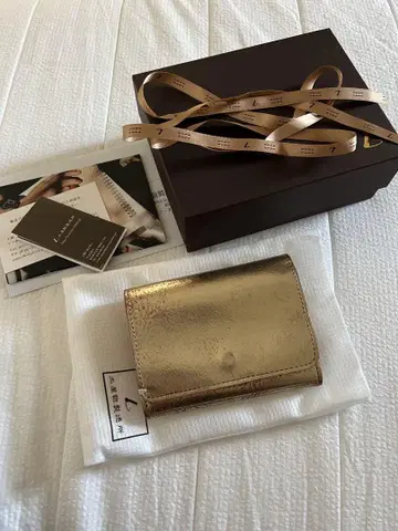 츠치야 가방 제조소 지갑 한정판 골드 이탈리아 가죽