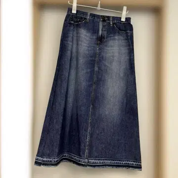 새상품급 와코루 카르송 속임수 프린트 롱 스커트