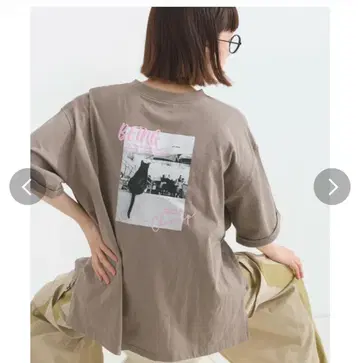 iriey 아이리 20/-OE 천축 백 CAT 사진 티셔츠