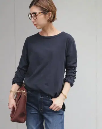 새상품 *레이어링 티셔츠 (Deuxieme Classe) 네이비
