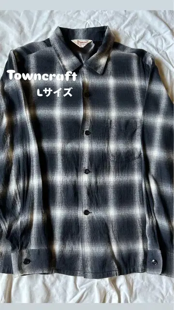 브랜드 구제 의류! Towncraft 옴브레 체크 무늬 레이온 셔츠