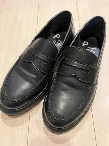 유니버설 랭귀지 네이비 라벨 가죽 로퍼 25.5cm