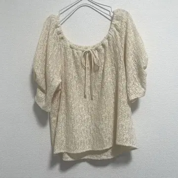 레이스 반팔 셔츠 블라우스
