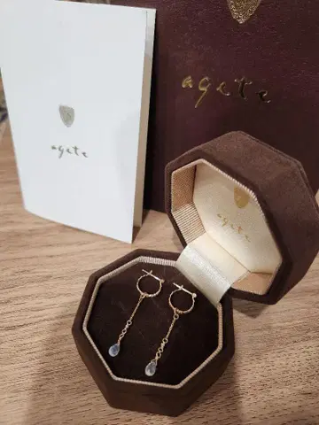 agete 아가트 K10 미니 후프 귀걸이 참