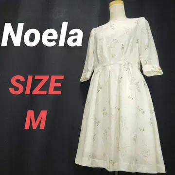 Noela 노엘라 꽃무늬 원피스 올 패턴 화이트 7부 소매 M
