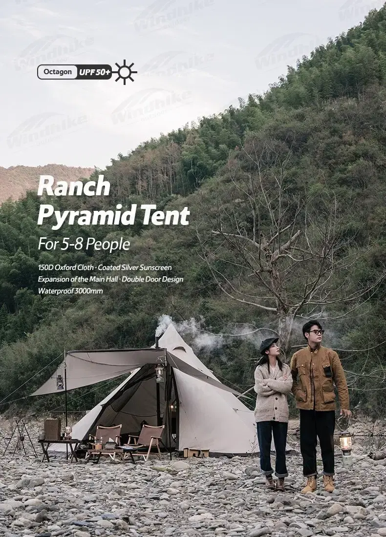 Naturehike Ranch Pyramid Teepee Tent (Octagon)