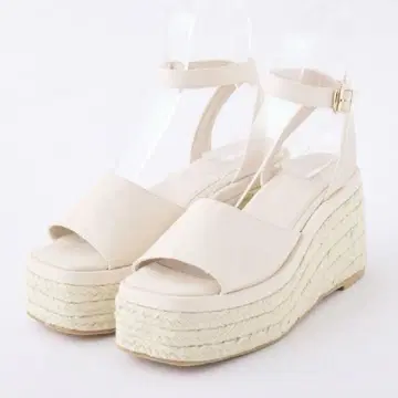 NICE CLAUP 주트 통굽 샌들 L 사이즈