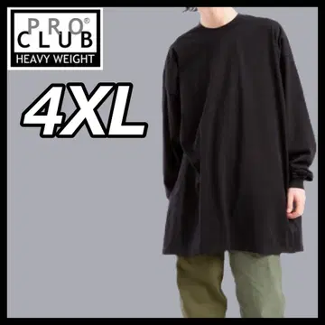 프로 클럽 미사용 새상품 6.5oz 헤비 웨이트 긴팔 티셔츠 블랙 4XL