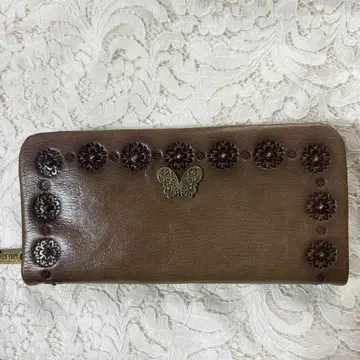 ANNA SUI 브라운 가죽 장지갑