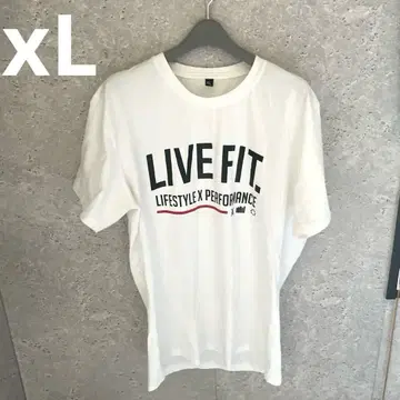 LIVE FIT 화이트 티셔츠 XL 반팔