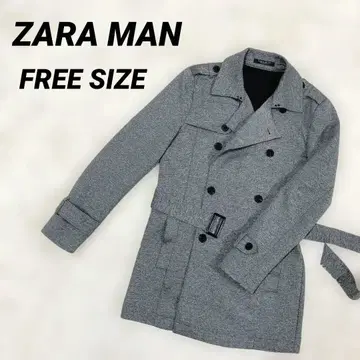 ZARA MAN 체스터 코트 트렌치코트 그레이 프리 사이즈