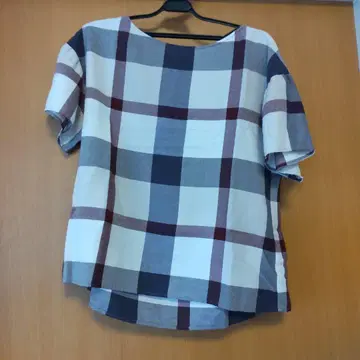 BLUE LABEL CRESTBRIDGE 체크 무늬 반팔 블라우스