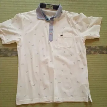 Crocodile 화이트 피케 셔츠 M
