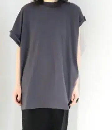 시티샵 CITYSHOP 비대칭 티셔츠 그레이