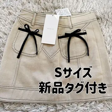 앤드메리 뒷끈 미니 스커트