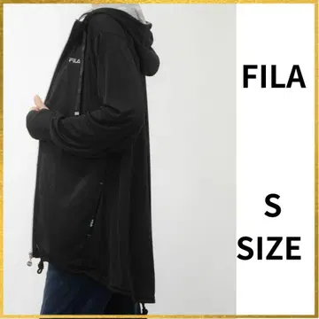 잔량 새상품 FILA UV 모드라이크 발수 롱 후드티 블랙 S