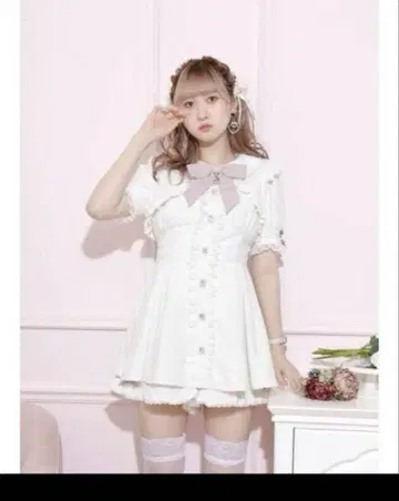 NOEMIE 노에미 레이디 소매 레이스 트위드 레이어드 스타일 셋업