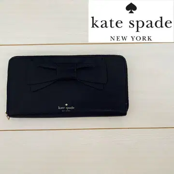 kate spade 블랙 장지갑 리본 포함