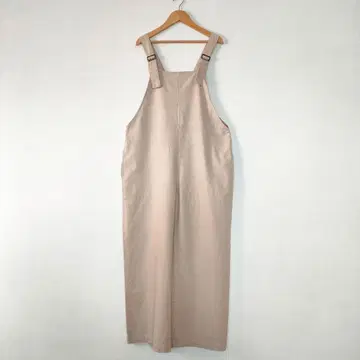 스크런치 앙제리나 오버롤 린넨 혼방 XL-3L 베이지 0650