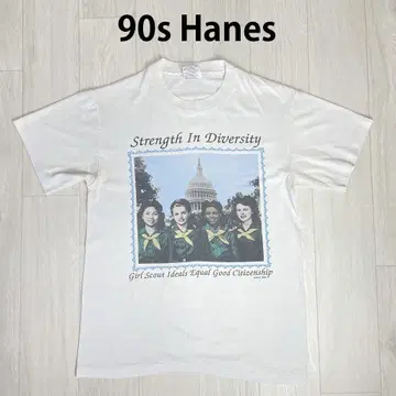 90년대 USA제 Hanes 싱글 스티치 프린트 티셔츠 M