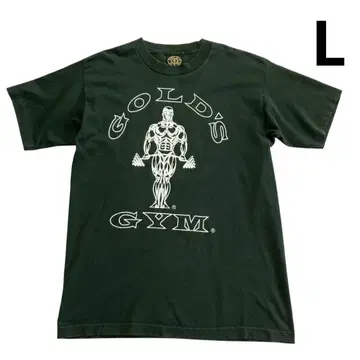 90s USA제 GOLD'S GYM 티셔츠 L 짙은 녹색 골드짐