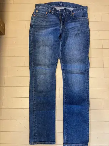 GAP 스트레이트 데님 다크 블루 30 X 32