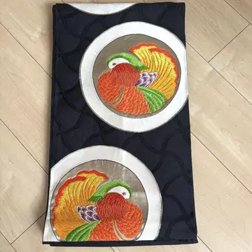 후쿠로 오비 오시도리 오시도리 앤티크 자수