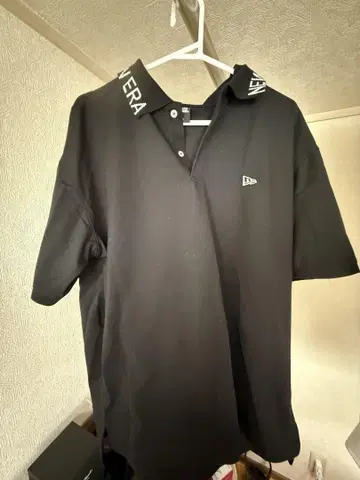 NEWERA 피케 셔츠 블랙