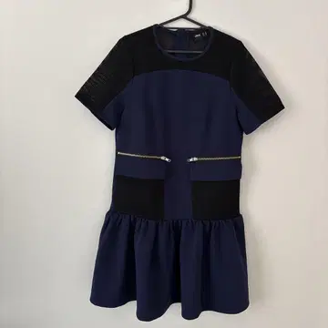 ASOS 네이비 반팔 원피스 UK 10