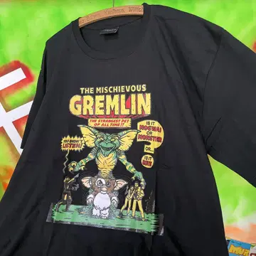 XL 새상품 GREMLIN 그렘린 영화 블랙 무비 티셔츠