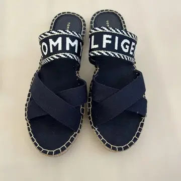 타미힐피거 샌들 에스파드리유 스트랩 24cm