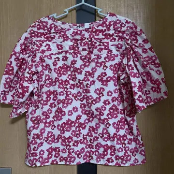 Merlette 마렛 플라워 프린트 퍼프 슬리브 블라우스 새상품급