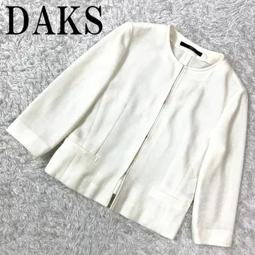 DAKS 닥스 노카라 자켓 화이트 38 B650