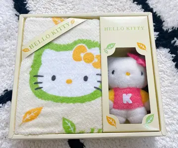 미사용 헬로키티 페이스 타월 봉제 인형 당시 물건 레트로