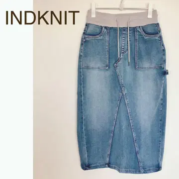 INDKNIT 맥시 길이 페인터 스커트 WK003 XL 사이즈