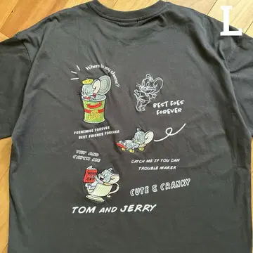 최종 가격 인하! 새상품 톰과 제리 자수 반팔 티셔츠 면100% L
