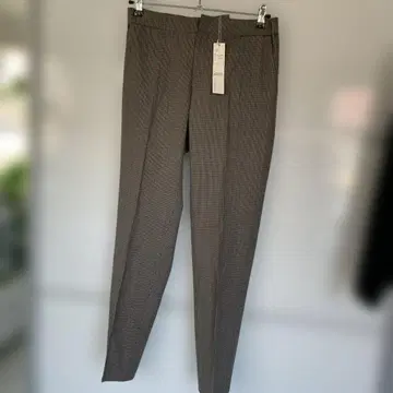 GALERIE VIE 브라운 체크 무늬 슬랙스