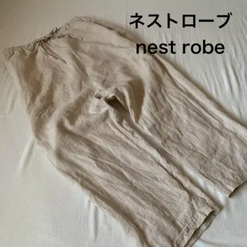 네스트로브 nest robe 베이지 린넨 와이드 팬츠 사루엘 루즈